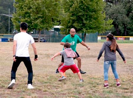 Children exercise during a 4-H summer camp in Sonoma County.