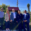 UN FAO in Los Angeles. From left, Darren Haver, Beth Bechdol, me, QU Dongyu and Atef Swelam.