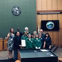 Brentwood 4-H Receiving Proclamation in BOS Chambers (Photo courtesy of Rob Bennaton)