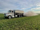 Applications of gypsum in alfalfa may improve soil properties and water infiltration.