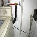 typical graywater 3-way valve and hose setup<br> for a washing machine