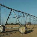 A new center pivot irrigation system at the UC West Side Research and Extension Center was introduced to participants in the twilight field day and farm tour in September.