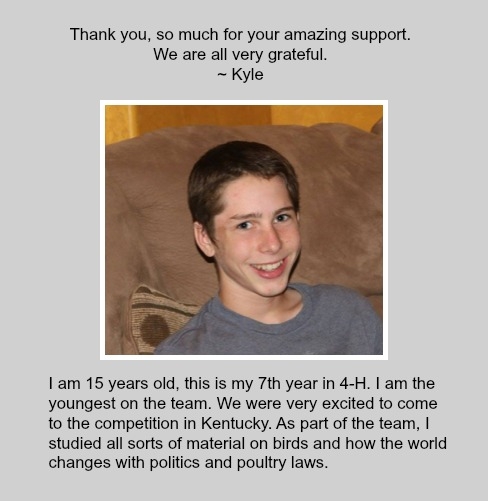Thank you from Kyle