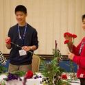 Flower arranging workshop. Pictured: Ryan and his brother Nathan