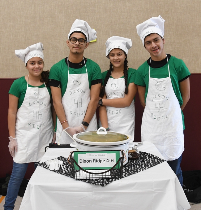 Members of the Dixon Ridge 4-H Team are (from left) Monce Torres, Rudy Radill, Maritza Partida and Miguel Partida served 