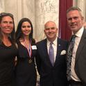 Elizabeth Sugarman, Sissy Sugarman, Ray Kerins of Bayer Corporation, and Shawn Sugarman at the Congressional Gold Medal award ceremony