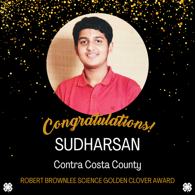 Photo of Sudharsan-Robert Brownlee Science Award winner