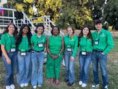 Seen here sharing a moment with the 2023-24 4-H State Ambassador team at the State Leadership Conference, Holmes aims to ensure every young person across California has access to 4-H programs. Photo courtesy of California 4-H