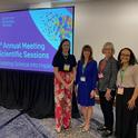Suzanne Rauzon (second from the right) at the April 2023 Society of Behavioral Medicine Annual Meeting, alongside community health researchers (from left) Lexi MacMillan Uribe, Trina Robertson and Gabriela Buccini. Photo courtesy of Suzanne Rauzon
