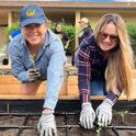 UC Master Gardener volunteers of Imperial County plant seedlings. Photo courtesy of Kristian Salgado.