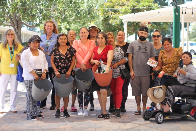 UC Master Gardeners of Orange County pose with participants from the Seed to Supper workshop series at First Christian Church of Orange. All photos by Saoimanu Sope.