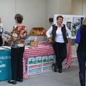 Farmers and medical foundation staff teamed up to distribute the guide and other health information at outreach events.