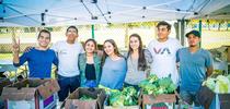 Chris Wong, (far left), and members of the Calexico High School Eco Garden Club which volunteered to sell donated produce at the Calexico famers market. All photos provided by Chris Wong. for Employee Spotlights Blog