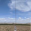 Figure 1. UCCE weather station with a 30-foot mast to measure the inversion condiitons.