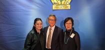 Loren Oki (center) with his daughter, Sebrienne (left), and wife, Cynthia (right), at the Green Industry Hall of Fame Award Ceremony in Fall 2023. Photo courtesy of Loren Oki. for Green Blog Blog