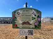 Educational signage at the Composting Education site in San Jose