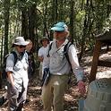 Bill Dietrich (in hat) with students at his Angelo Reserve hillside study site, dubbed Rivendell after the land of the elves in Lord of the Rings. Photo: Mary Power
