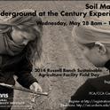Two women examine a soil sample in the background photo of the 'Soil Matters' field day flyer..