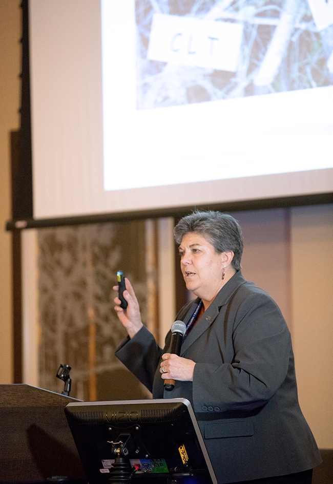 UC ANR vice president Glenda Humiston presented the keynote address, 'Moving Toward a Fire-Resilient California,' at the April Fire Summit.