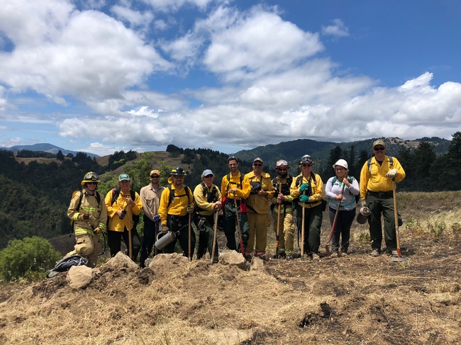 Participants in the Humboldt County PBA-led burn at Stansberry Ranch. (Photo: Linda Stansberry)