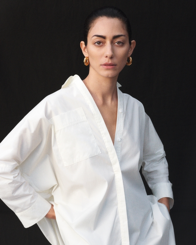 Oversized button down shirt in light cotton by CO.