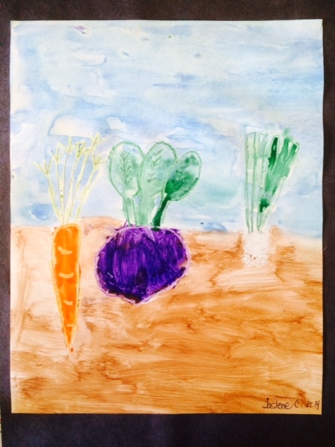 Kindergarten art inspired by classroom outreach presentation