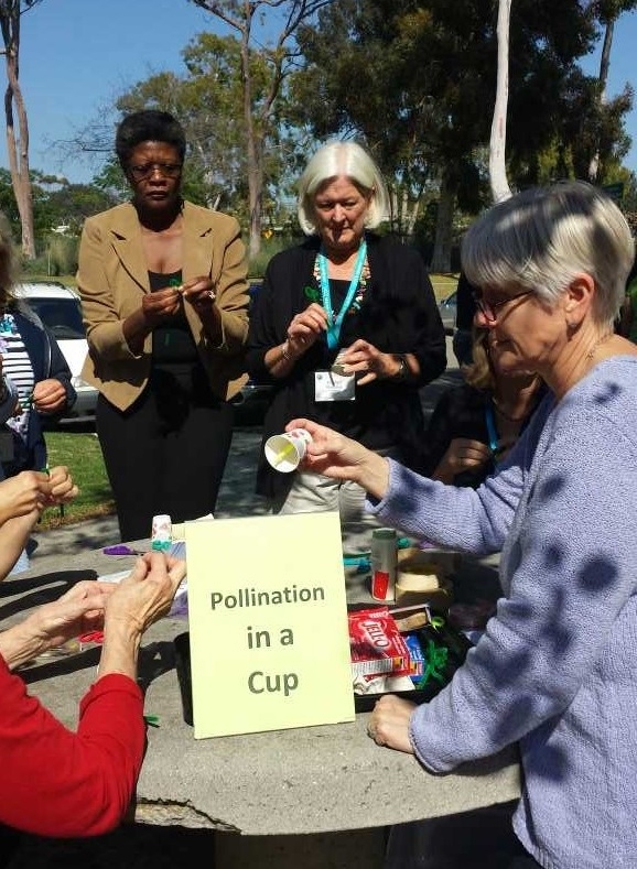 Dr. Rose Hayden-Smith leads a pollination activity
