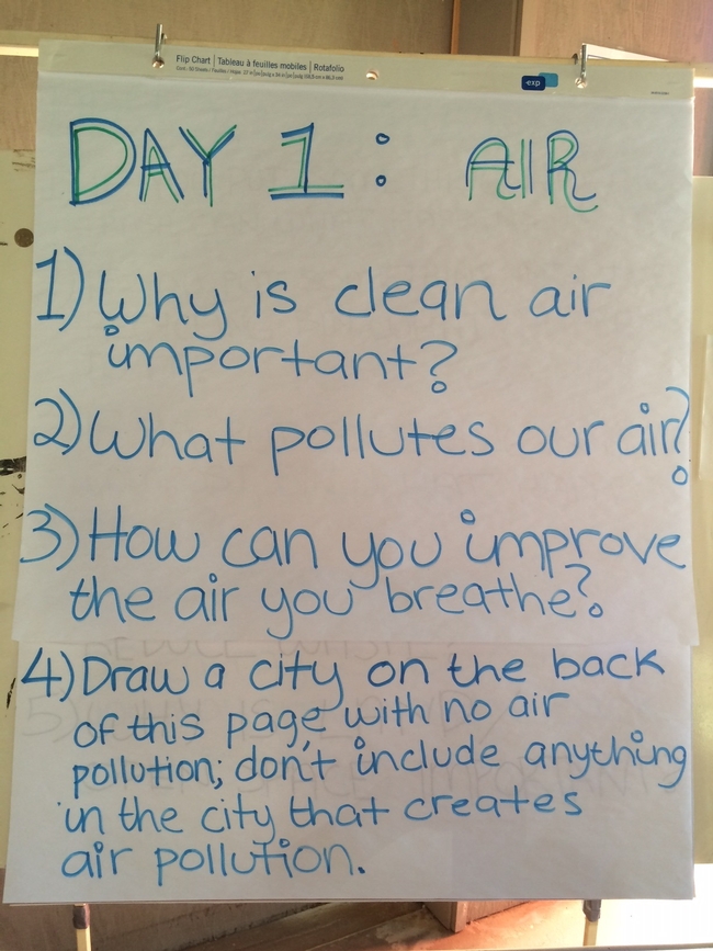 Journal questions for Day 1 Air gets us thinking!