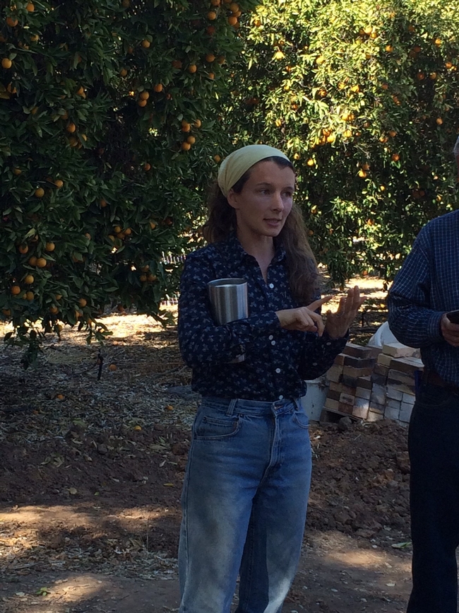 Grace Malloy, Poco Farms-Ojai explains their agriculture education programs. The small farm is walking distance to area schools serving over 2500 students