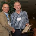 AAIE president Pete Goodell (left) presented Walt Bentley (right) the Lifetime Achievement Award.