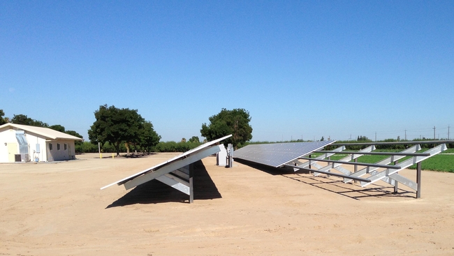 Kearney's solar panels north of the postharvest laboratories.