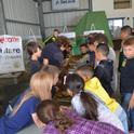 KARE’s Laura Van Der Staay working with Tulare County fourth graders who were part of the 2017 AgVentures Day at the International Ag Center in Tulare, CA, May 12, 2017.