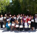 Seniors receive certificates for Quality of Life Education classes. (Photo: UCCE Alameda staff)