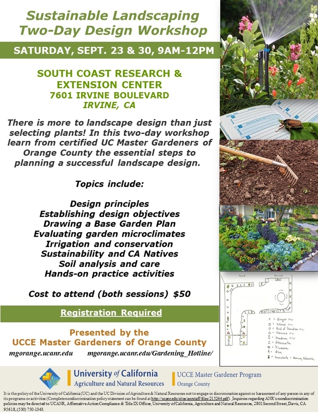 Go Green with Landscape Design: Sustainable Workshop with UC Master Gardeners