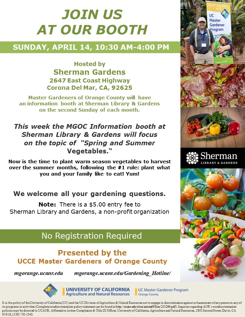 Gardeners, Unite! Learn the Secrets of Spring & Summer Crops - UCCE MG ...