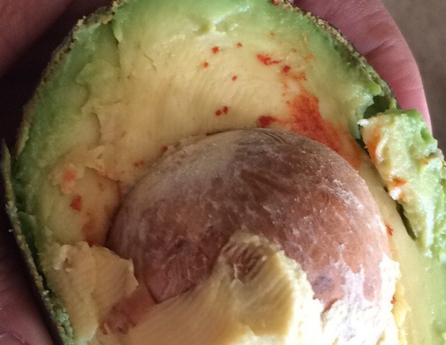 avocado red staining