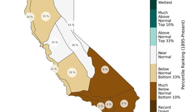 rainfall forecast CA