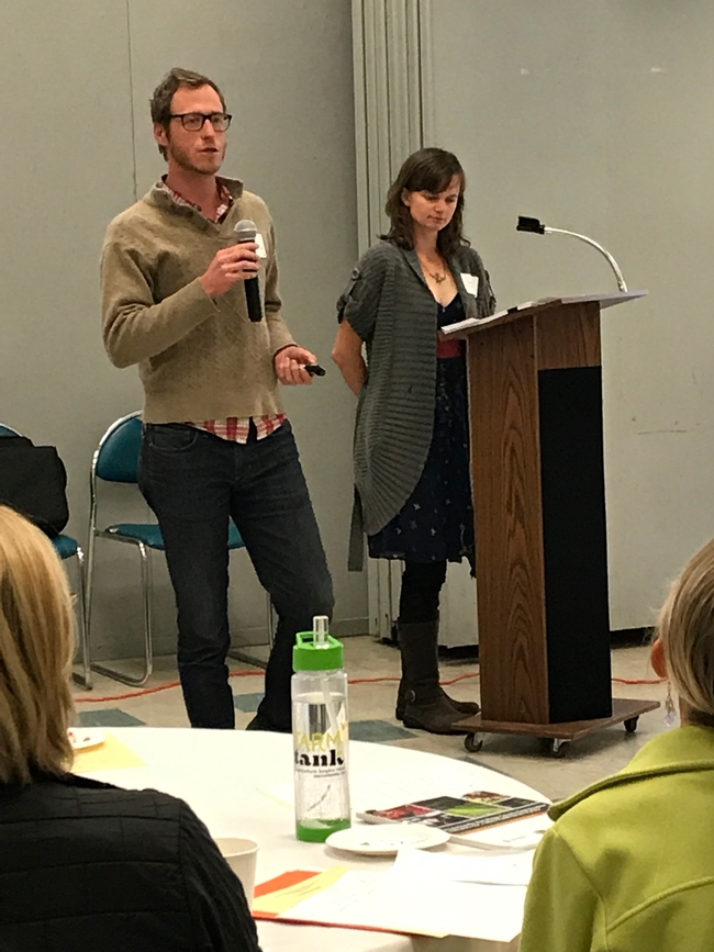 Evan Wiig and Suzi Grady at the North Bay Food Policy Council Convening