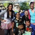 Sometimes Sally and Anytime Ann stop for a quick photo with students.