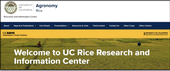 UC Rice Research & Information Center homepage