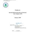 USEPA glyphosate rereg decision Jan2020
