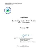USEPA glyphosate rereg decision Jan2020