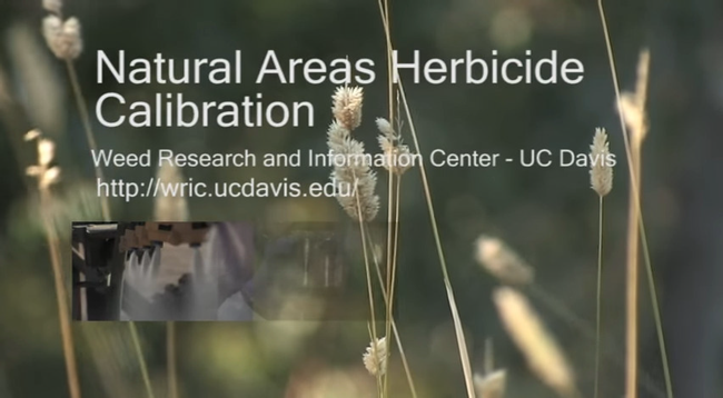 Natural areas herbicide calibration video