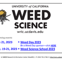 2023 Weed Day and Weed Science School announcement