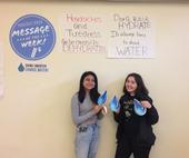 Project 4-H20 teens displaying the drinking water promotion message of the week
