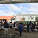 Food distribution at Cesar Chavez Elementary School