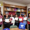 EFNEP Nutrition Educator Mariana Lopez (extreme right) Celebrating with her Graduate Participants
