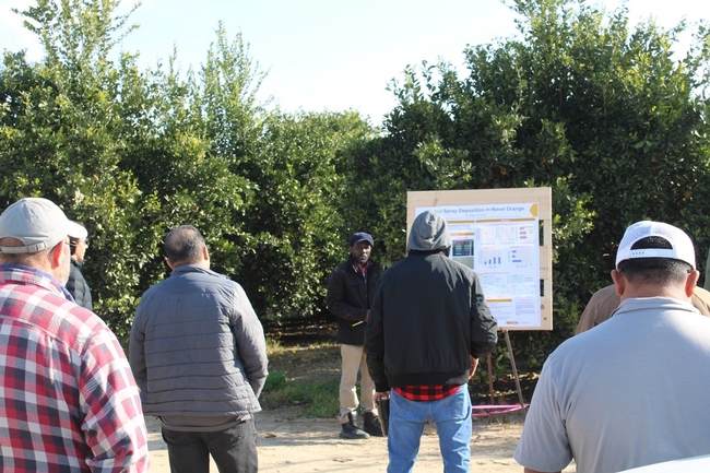 Dr. Peter Larbi,UCCE Specialist, speaking to participants during field day.