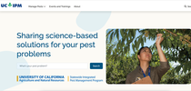 Figure 2. New design of UC IPM’s home page. for Pests in the Urban Landscape Blog