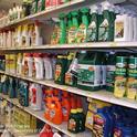 A retail shelf showing various pesticide containers. (Photo: Cheryl A. Reynolds)